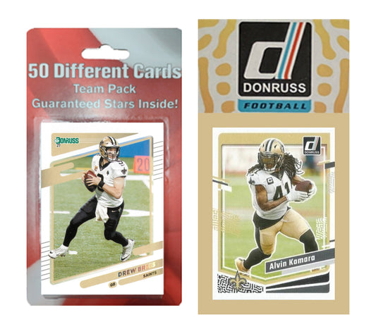 New Orleans Saints Team Pack 50 Cards Drew Brees + 2023 Donruss Team Set