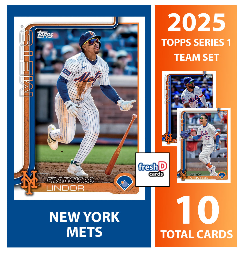 2025 Topps Series 1 Baseball Team Set 10 Cards New York Mets Francisco Lindor