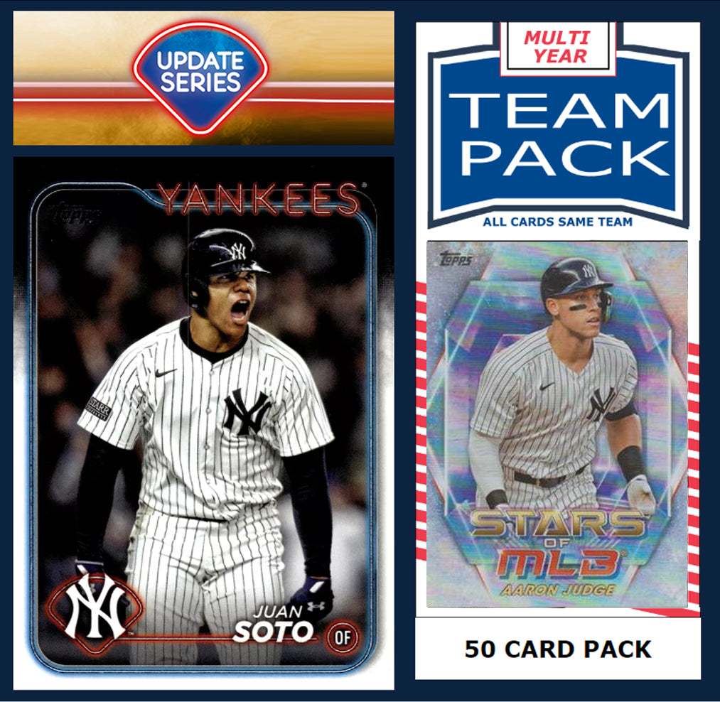 2024 Topps Update Team Set New York Yankees Juan Soto US1 50 Pack Aaron Judge