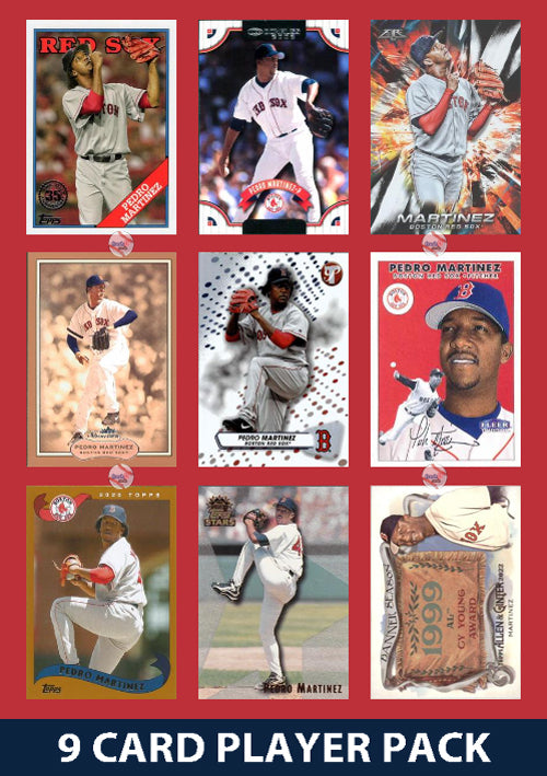 Pedro Martinez Boston Red Sox 9 Card Legend Pack Topps Bowman