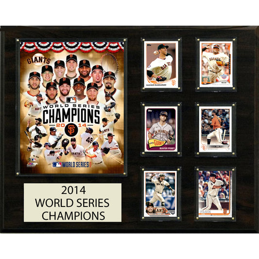 San Francisco Giants 12" x 15" 2014 World Champions Plaque w/ 6 Cards Buster Posey