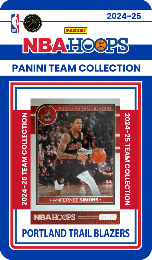 2024-25 NBA Hoops Factory Sealed Team Set Portland Trail Blazers Anfernee Simons