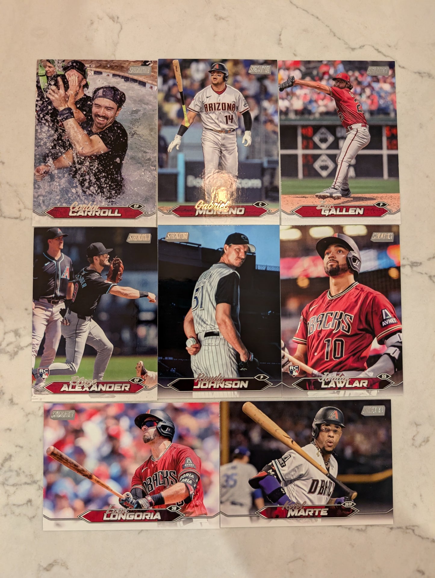 2024 Topps Stadium Club Team Set (8) Arizona Diamondbacks Lawlar Blaze RC