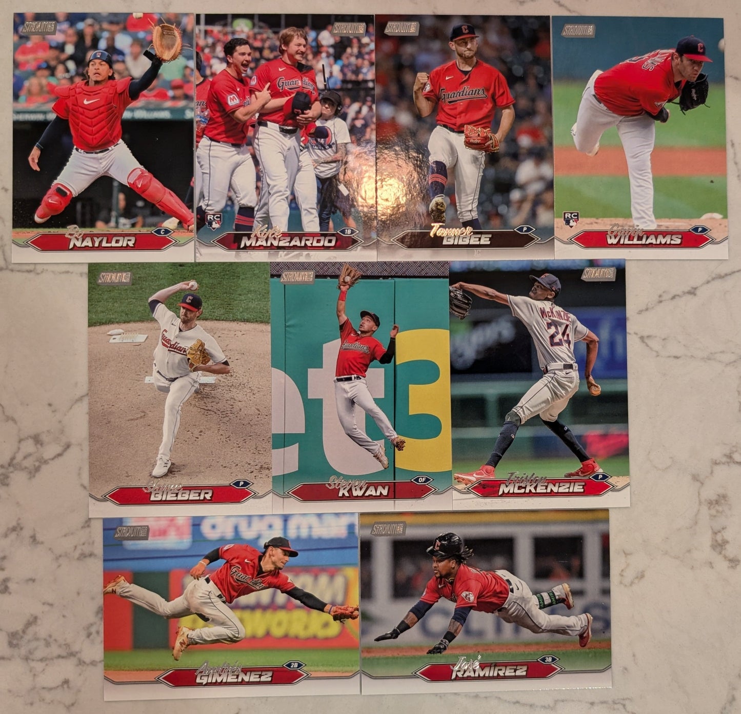 2024 Topps Stadium Club Team Set (9) Cleveland Guardians Manzardo Kwan JRam