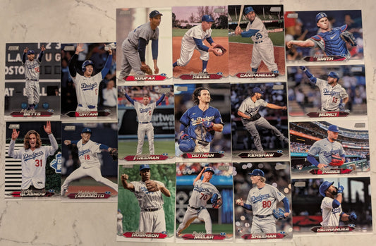 2024 Topps Stadium Club Team Set (17) LA Dodgers Ohtani Freeman Betts koufax