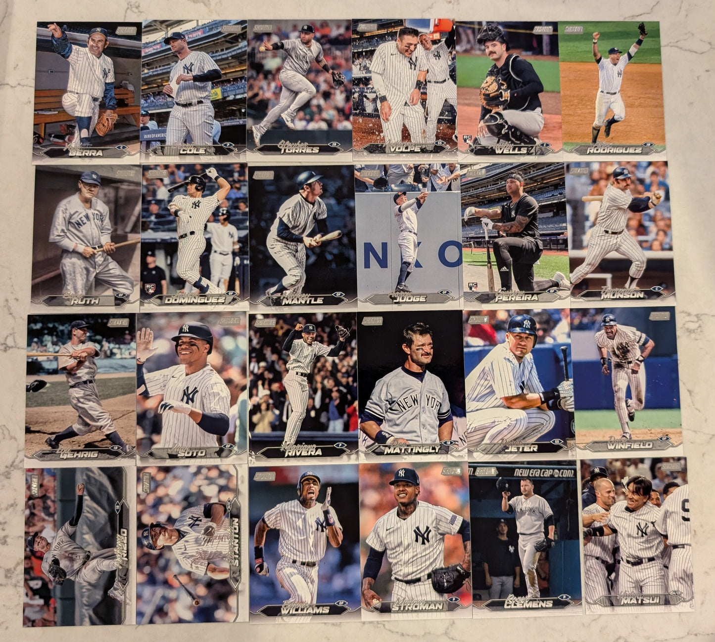 2024 Topps Stadium Club Team Set (24) New York Yankees Judge Soto Jeter