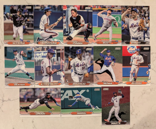 2024 Topps Stadium Club Team Set (13) New York Mets Alonso Lindor Seaver