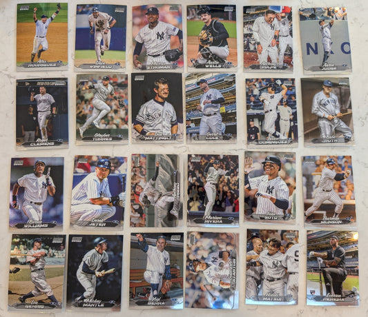 2024 Topps Stadium Club CHROME Team Set (24) New York Yankees Judge Soto Jeter