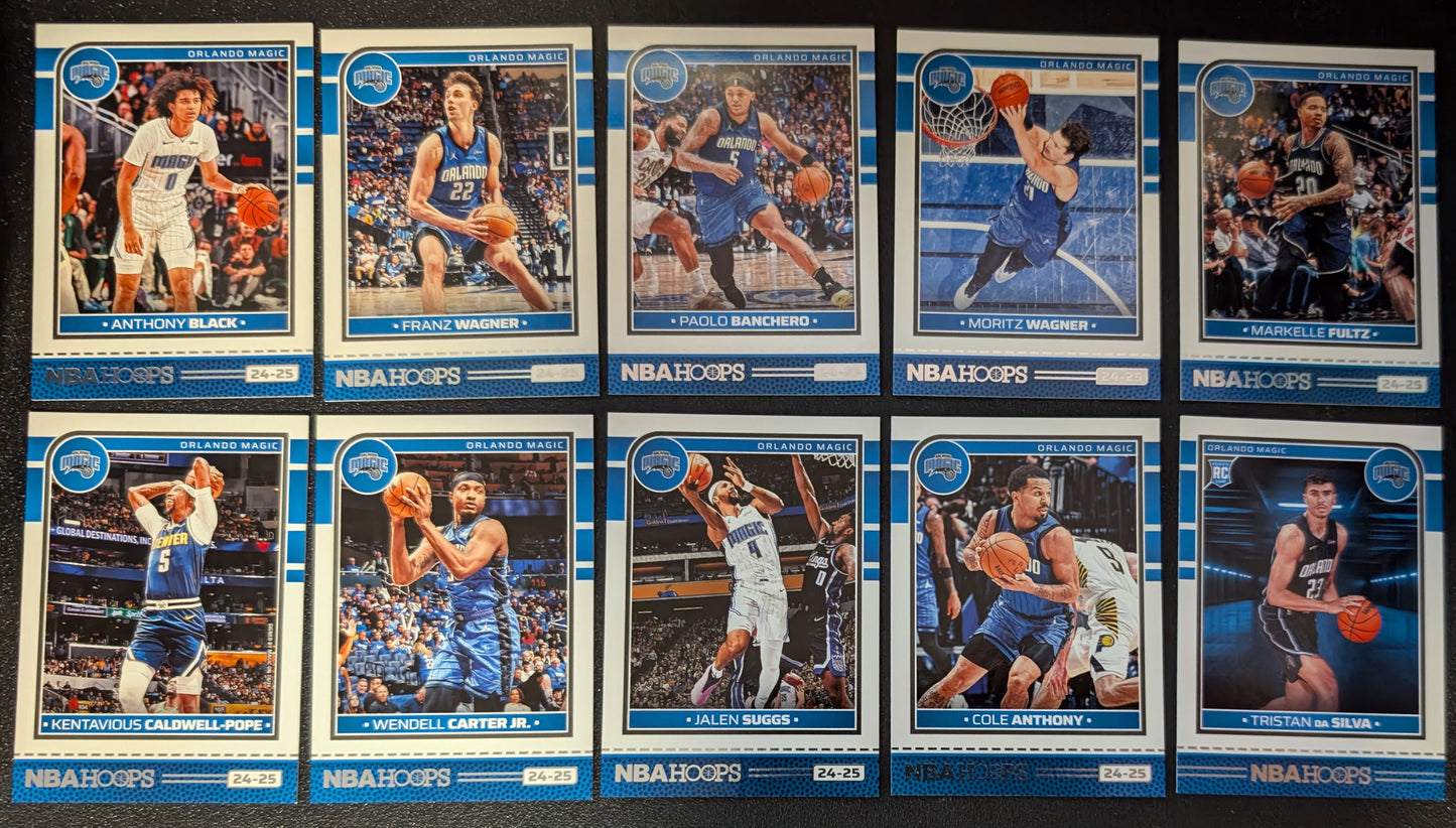 2024-25 NBA Hoops Factory Sealed NBA Team Set Orlando Magic Paolo Banchero ROOKIES 248 Tristan da Silva RC