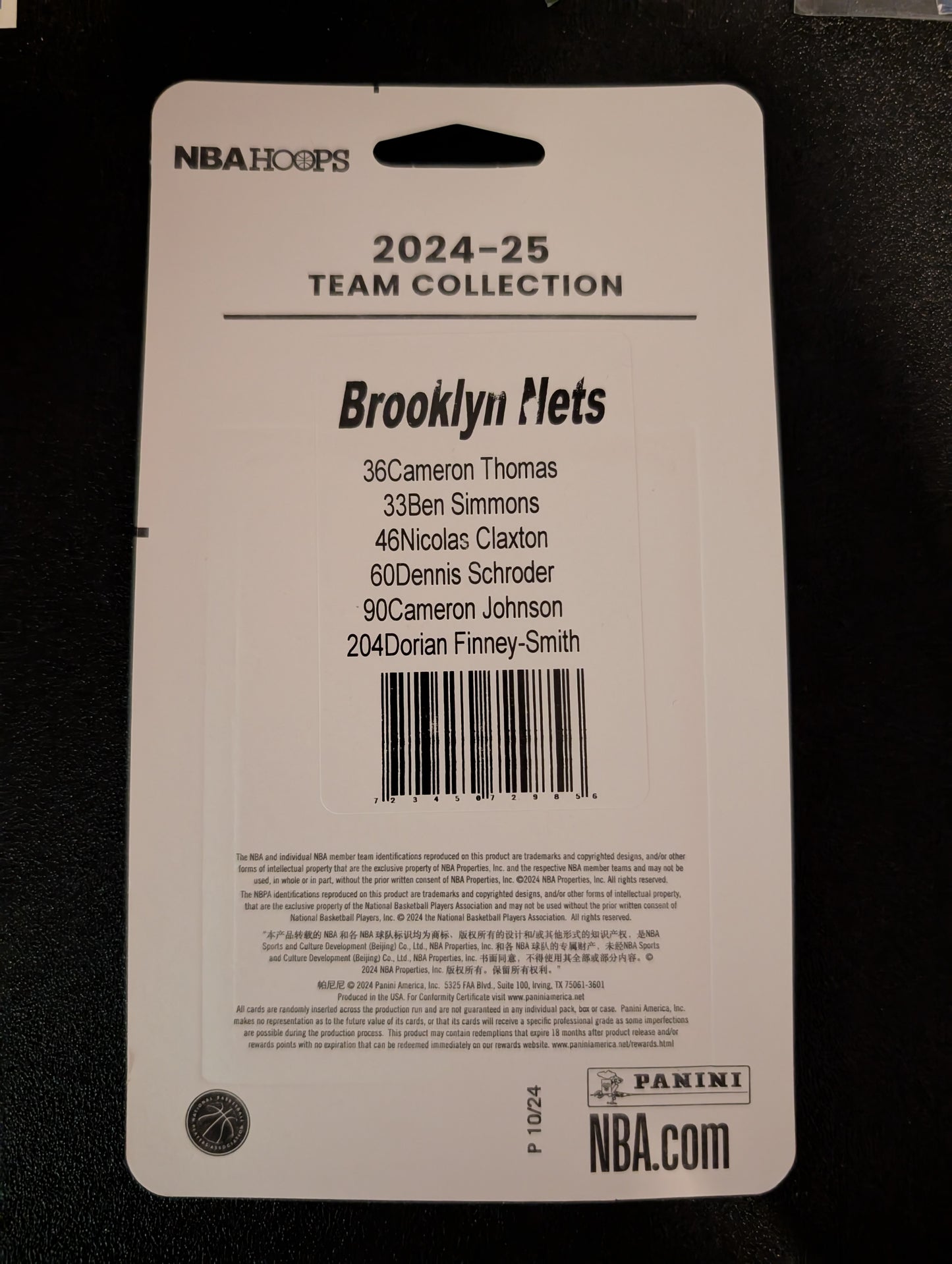 2024-25 NBA Hoops Factory Sealed Team Set Brooklyn Nets Cameron Thomas