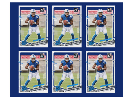 2023 Donruss Anthony Richardson RC Lot - 6 Copies - #343 Indianapolis Colts