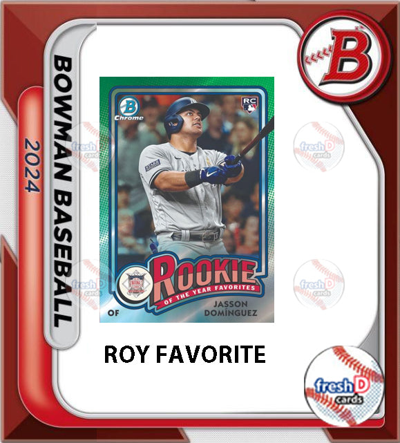 2024 BOWMAN CHROME ROY FAVORITES Jasson Domínguez Yankees ROY-6