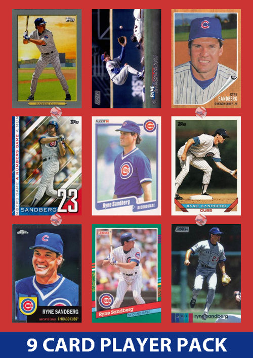 Ryne Sandberg Chicago Cubs 9 Card Legend Pack Topps Bowman