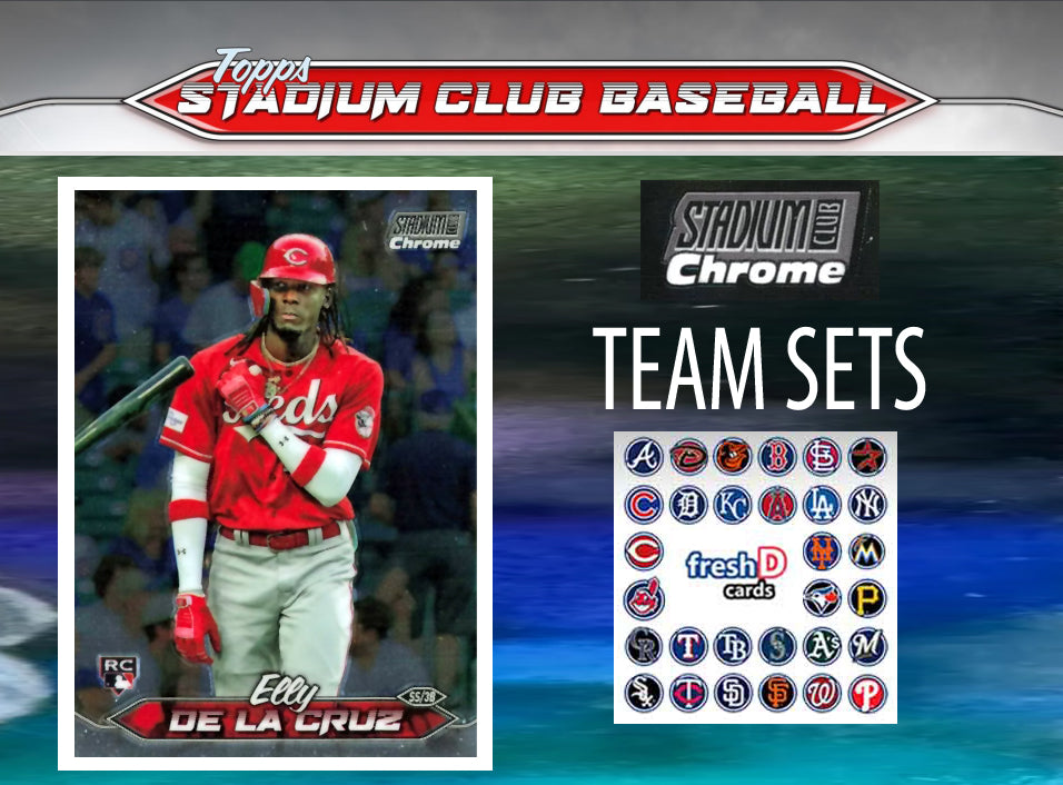 2024 Topps Stadium Club CHROME Team Set (11) Cincinnati Reds Elly De La Cruz RC 48