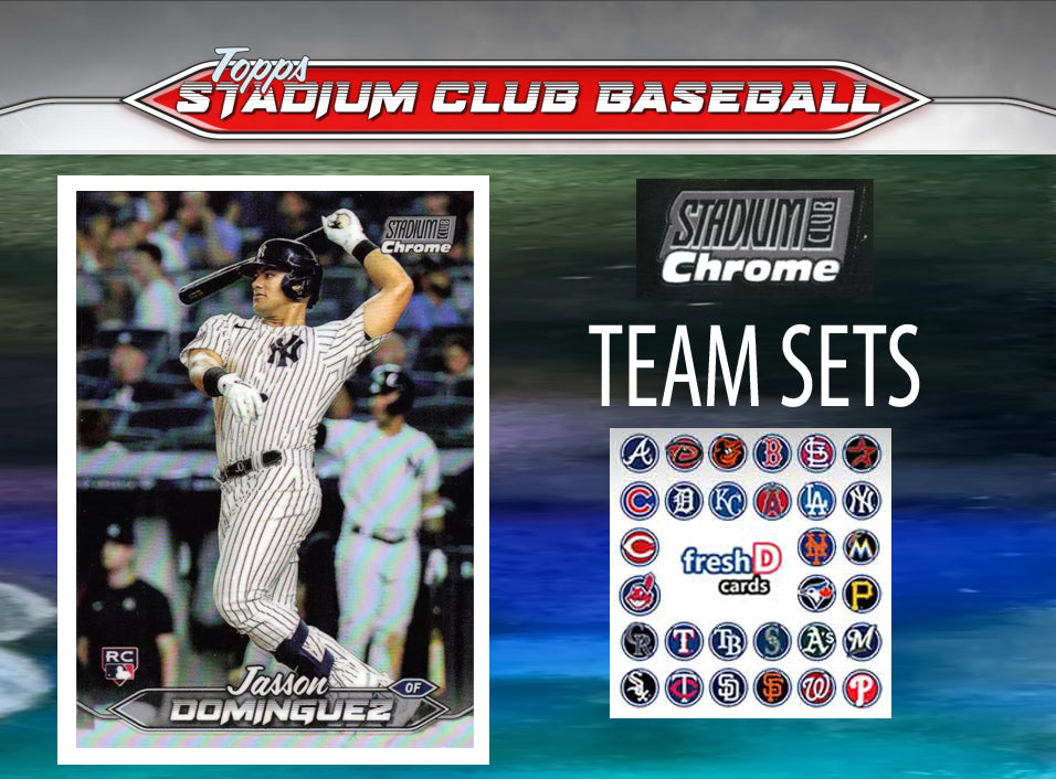 2024 Topps Stadium Club CHROME Team Set (24) New York Yankees Judge Soto Jeter