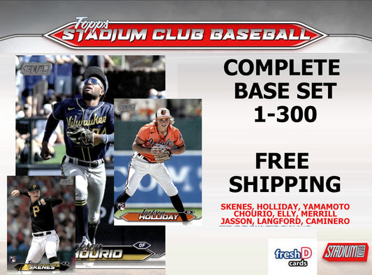 2024 Topps Stadium Club Complete Set 300 Cards Ohtani Skenes Holliday Judge Soto