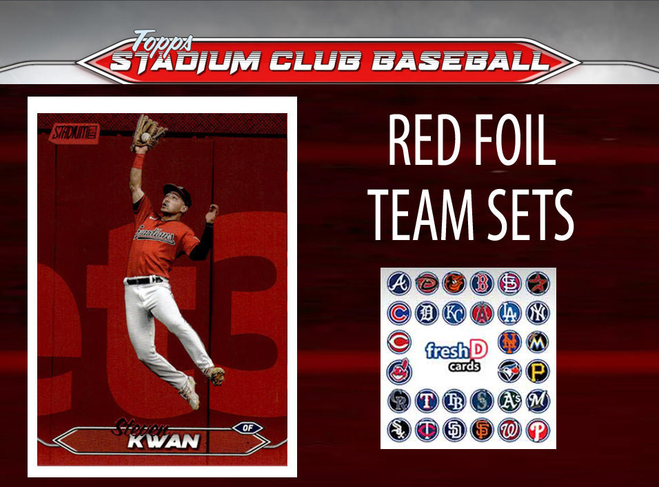 2024 Topps Stadium Club Red Foil Team Set (9) Cleveland Guardians Manzardo Kwan