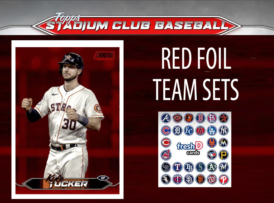 2024 Topps Stadium Club RED FOIL Team Set (10) Houston Astros Bregman Bagwell Biggio