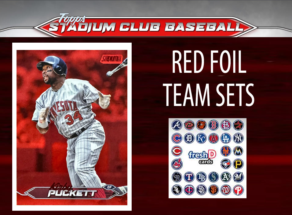 2024 Topps Stadium Club RED FOIL Team Set (8) Minnesota Twins Correa Puckett Mauer