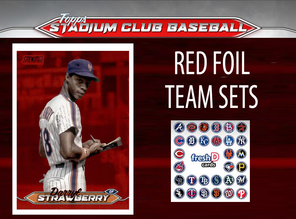 2024 Topps Stadium Club RED FOIL Team Set (13) New York Mets Alonso Lindor Seaver