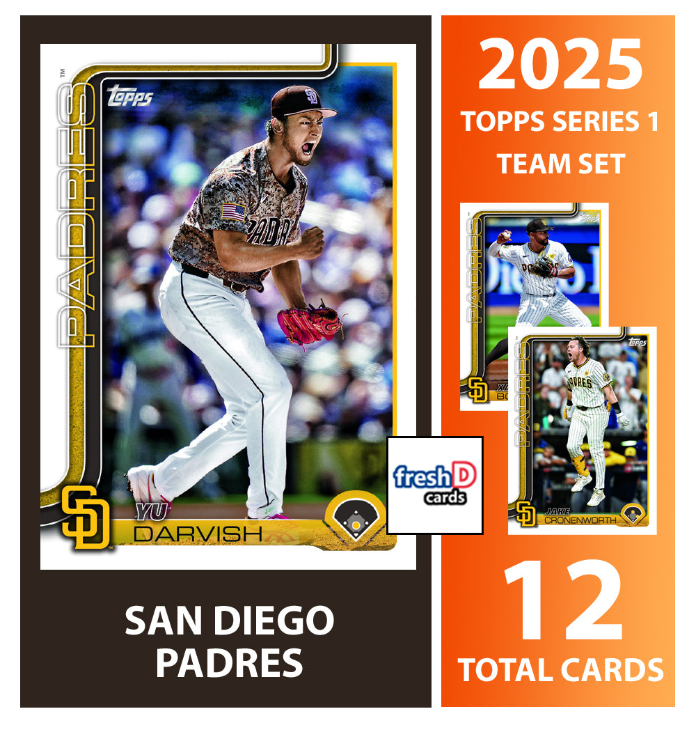 2025 Topps Series 1 Baseball Team Set 12 Cards San Diego Padres Jackson Merrill Machado