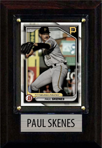 Paul Skenes 2024 Bowman Pittsburgh Pirates 4x6 Plaque BP-125