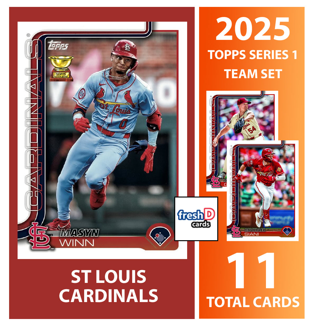 2025 Topps Series 1 Baseball Team Set 11 Cards St Louis Cardinals Masyn Winn