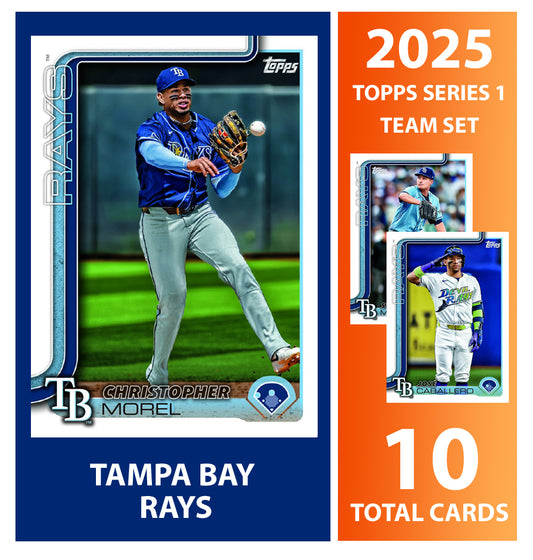 2025 Topps Series 1 Baseball Team Set 10 Cards Tampa Bay Rays Christopher Morel