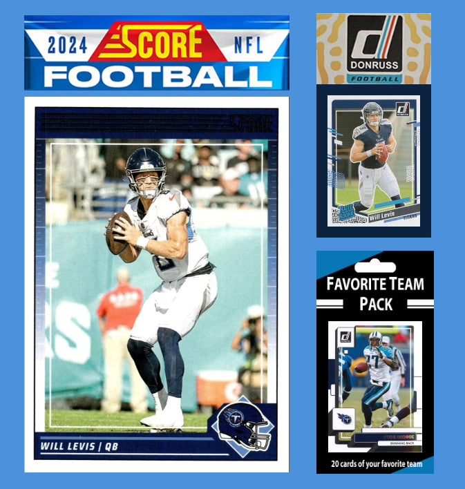 2024 SCORE NFL Tennessee Titans Team Set Gift Pack + 2023 Donruss + 20 Card Pack  Will Levis Eddie George