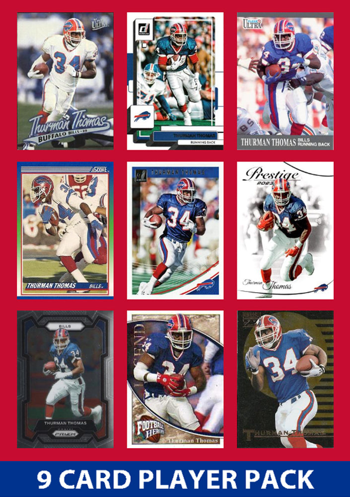 Thurman Thomas 9 Card Legend Pack Donruss Topps Panini Score Buffalo Bills