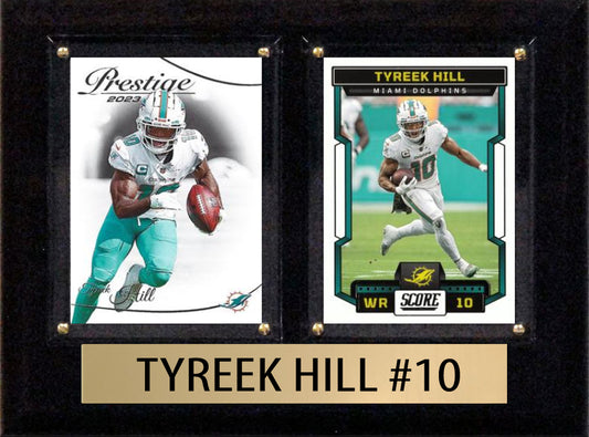 Tyreek Hill Score Donruss 2022 2021  2 Card 6" x 8" Plaque Miami Dolphins