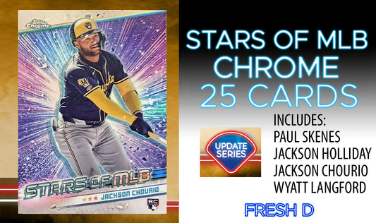 2024 Topps Update Stars of MLB CHROME Complete Set SMLBC Paul Skenes Holliday Chourio