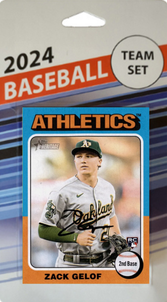 2024 Topps Heritage 1975 Team Set Oakland Athletics Zack Gelof RC