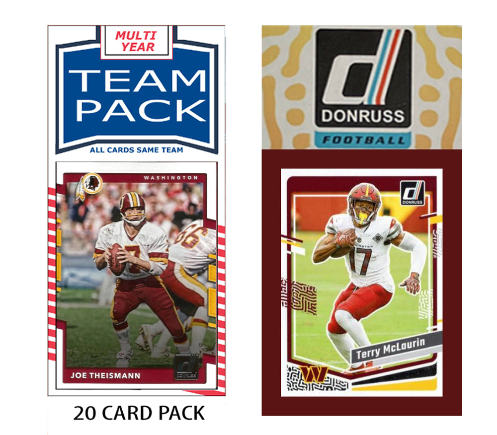 Washington Commanders Team Pack 20 Cards Theismann + 2023 Donruss Team Set