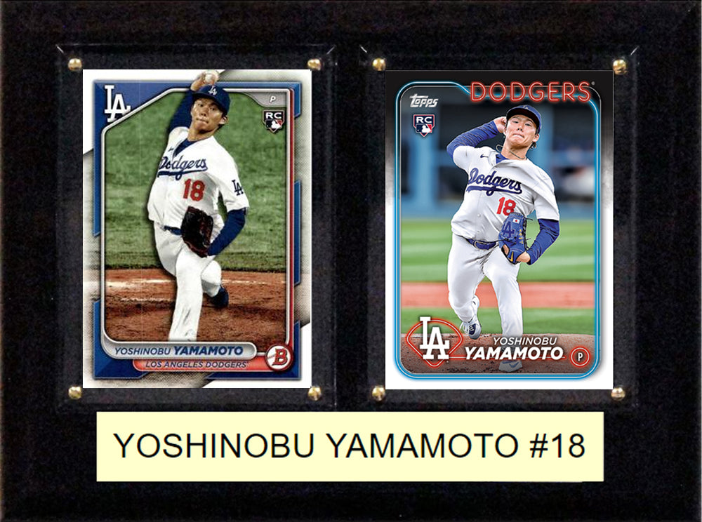 Yoshinobu Yamamoto #18 LA Dodgers 2024 Topps Series 2 #553 Bowman Plaque