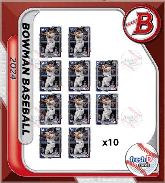 2024 BOWMAN Base Jasson Dominguez 10 Card Lot #17 New York Yankees