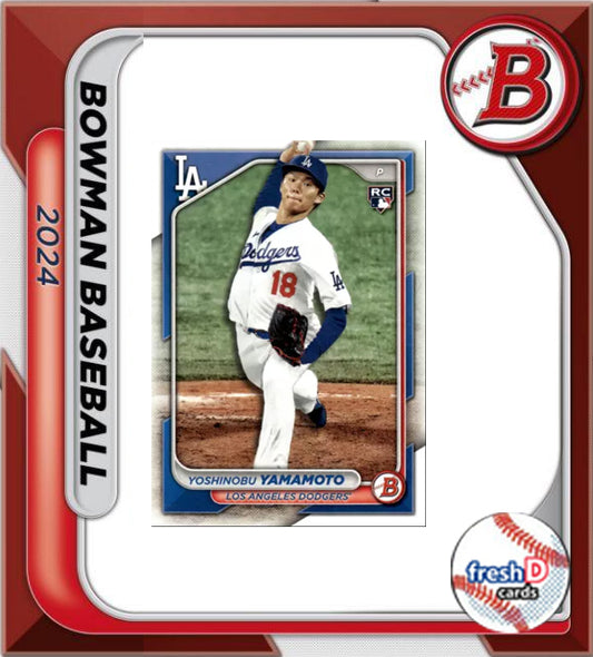 2024 BOWMAN Base Yoshinobu Yamamoto Los Angeles Dodgers #36