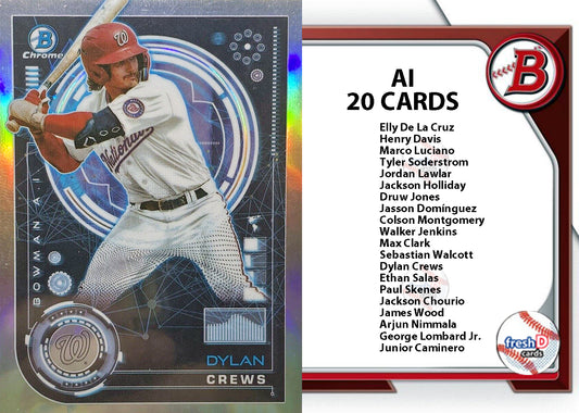 2024 Bowman AI Chrome Set Holliday Elly De La Cruz Skenes Crews Salas Clark