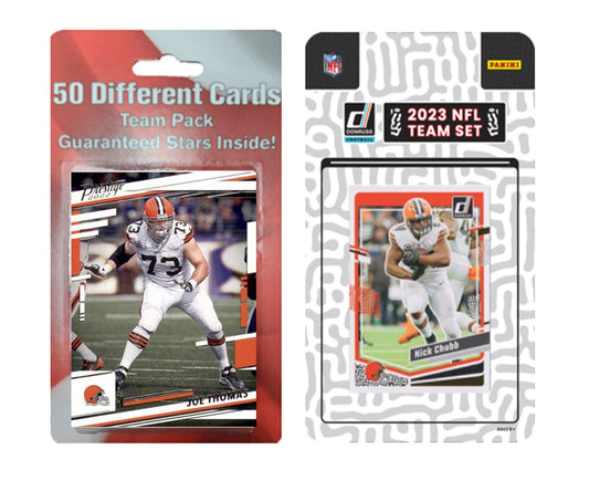 Cleveland Browns Team Pack 50 Cards Joe Thomas + 2023 Donruss Team Set Myles Garrett