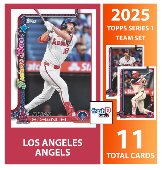 2025 Topps Series 1 Baseball Team Set 11 Cards Los Angeles Angels Schanuel Mike Trout