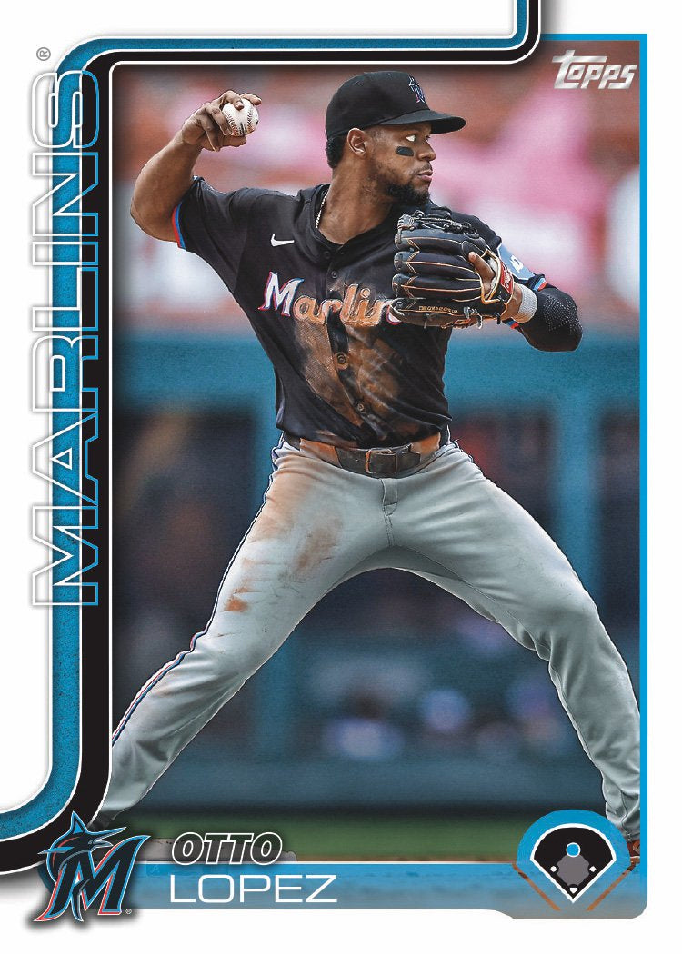 2025 Topps Series 1 Baseball Team Set 9 Cards Miami Marlins Sandy Alcantara Connor Norby RC