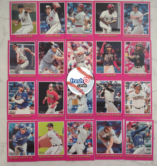 2024 Topps Heritage 1975 Baseball Sensations 20 Card Set George Brett Witt Julio Gunnar