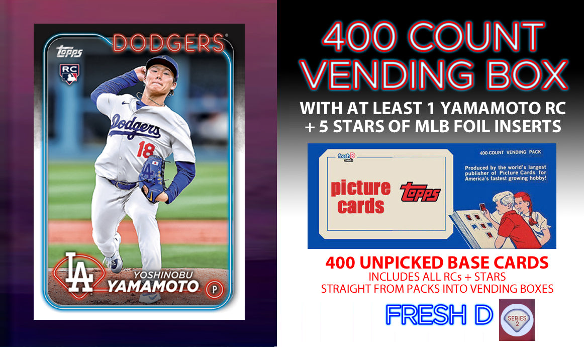 2024 Topps Series 2 Vending Box 400 Unpicked Base Cards w/at least 1 Yamamoto #553